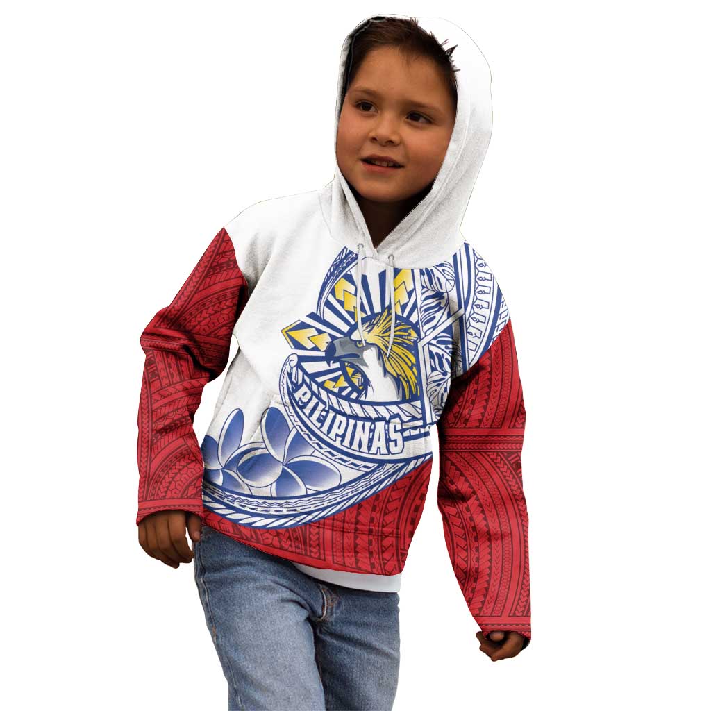 Philippines Eagle Sun Kid Hoodie Filipino Agila Polynesian Tattoo Flag Color LT14 - Polynesian Pride