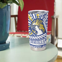 Philippines Eagle Sun Tumbler Cup Filipino Agila Polynesian Tattoo Flag Color