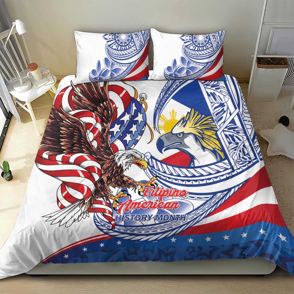 Filipino American History Month Bedding Set Philippines Agila USA Eagle Mix Flag