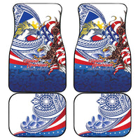Filipino American History Month Car Mats Philippines Agila USA Eagle Mix Flag