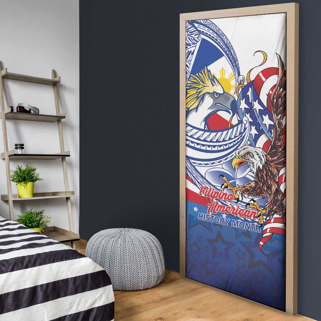 Filipino American History Month Door Cover Philippines Agila USA Eagle Mix Flag