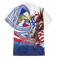 Filipino American History Month Family Matching Off Shoulder Maxi Dress and Hawaiian Shirt Philippines Agila USA Eagle Mix Flag LT14 - Polynesian Pride