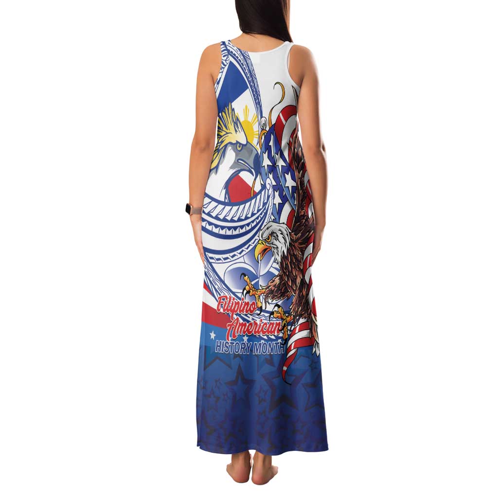 Filipino American History Month Family Matching Tank Maxi Dress and Hawaiian Shirt Philippines Agila USA Eagle Mix Flag LT14 - Polynesian Pride