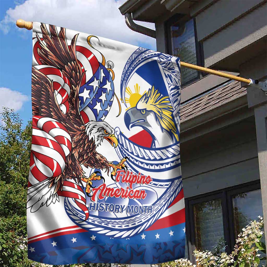 Filipino American History Month Garden Flag Philippines Agila USA Eagle Mix Flag