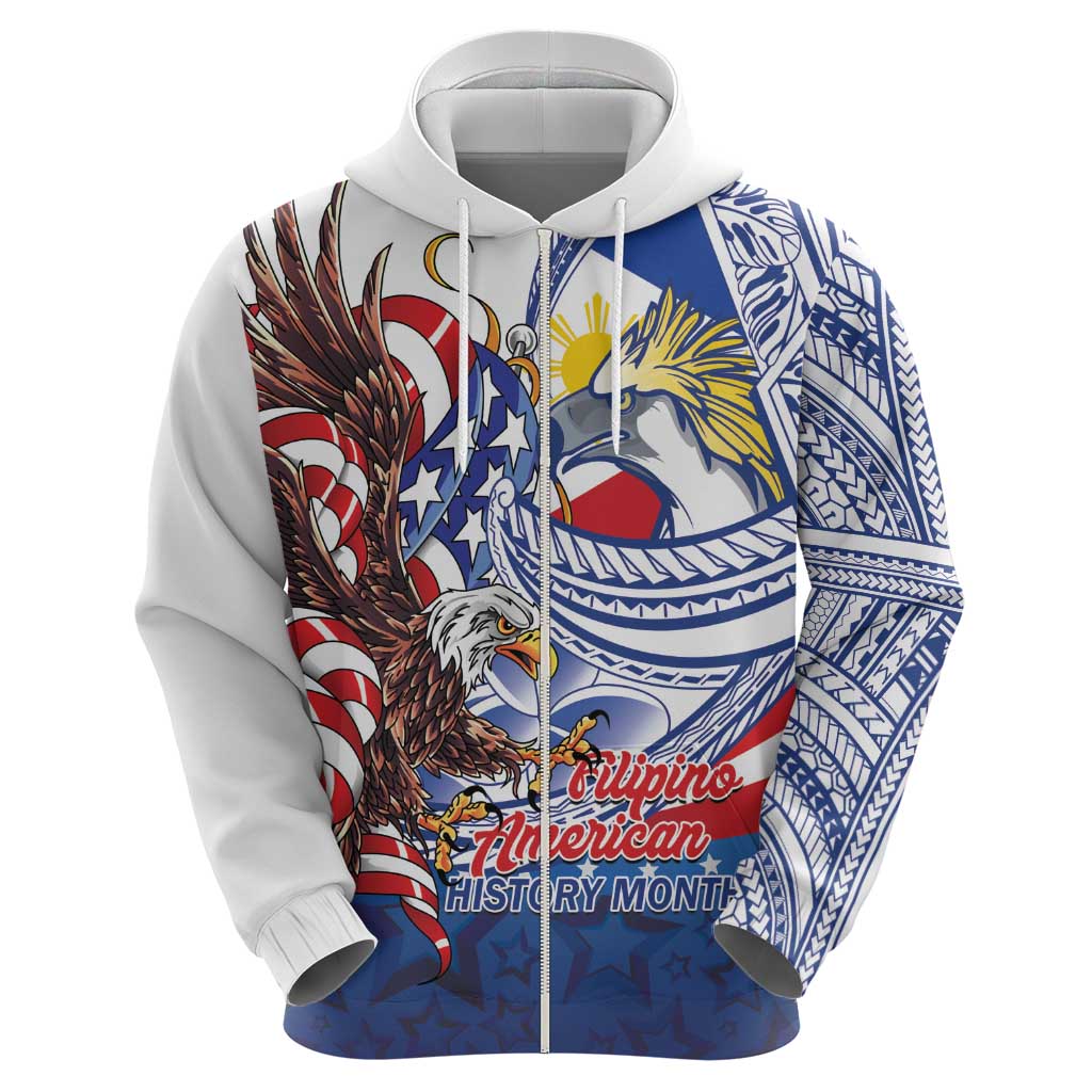 Filipino American History Month Hoodie Philippines Agila USA Eagle Mix Flag