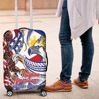 Filipino American History Month Luggage Cover Philippines Agila USA Eagle Mix Flag