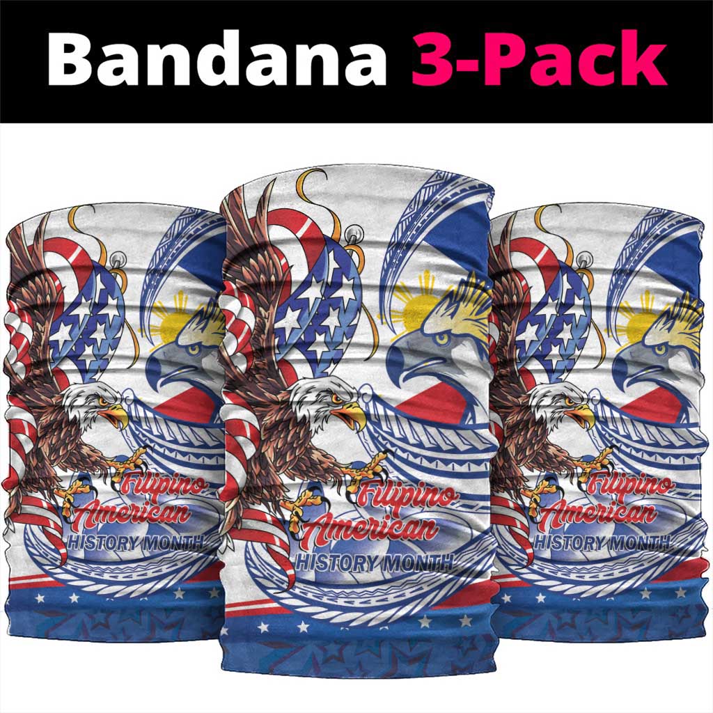 Filipino American History Month Neck Gaiter Philippines Agila USA Eagle Mix Flag