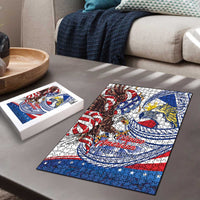 Filipino American History Month Puzzle Philippines Agila USA Eagle Mix Flag LT14 - Polynesian Pride
