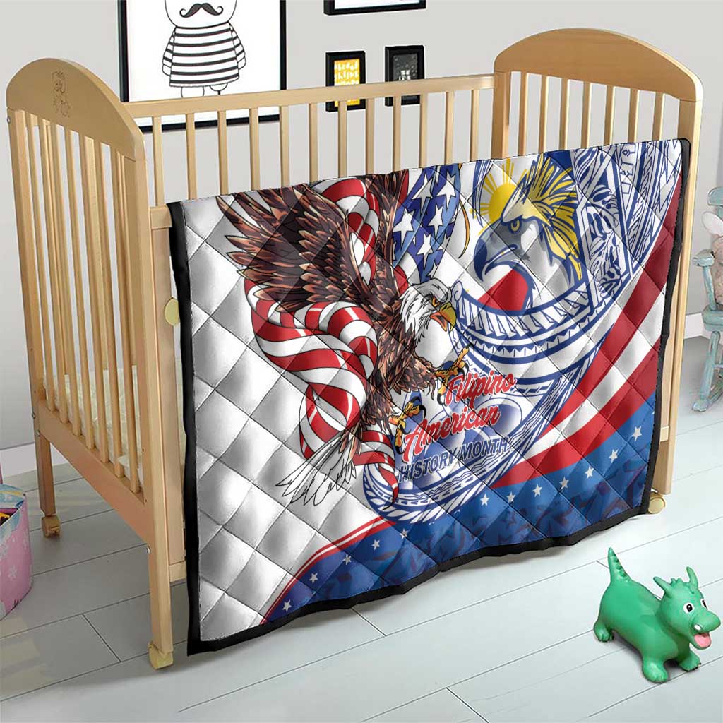 Filipino American History Month Quilt Philippines Agila USA Eagle Mix Flag