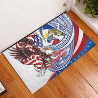 Filipino American History Month Rubber Doormat Philippines Agila USA Eagle Mix Flag
