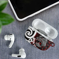 Personalised Aotearoa Bulldog AirPods Case New Zealand Maori Taniko Art LT14 - Polynesian Pride