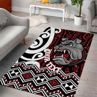Personalised Aotearoa Bulldog Area Rug New Zealand Maori Taniko Art LT14 - Polynesian Pride