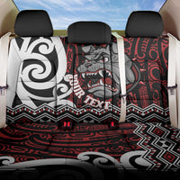 Personalised Aotearoa Bulldog Back Car Seat Cover New Zealand Maori Taniko Art LT14 One Size Red - Polynesian Pride