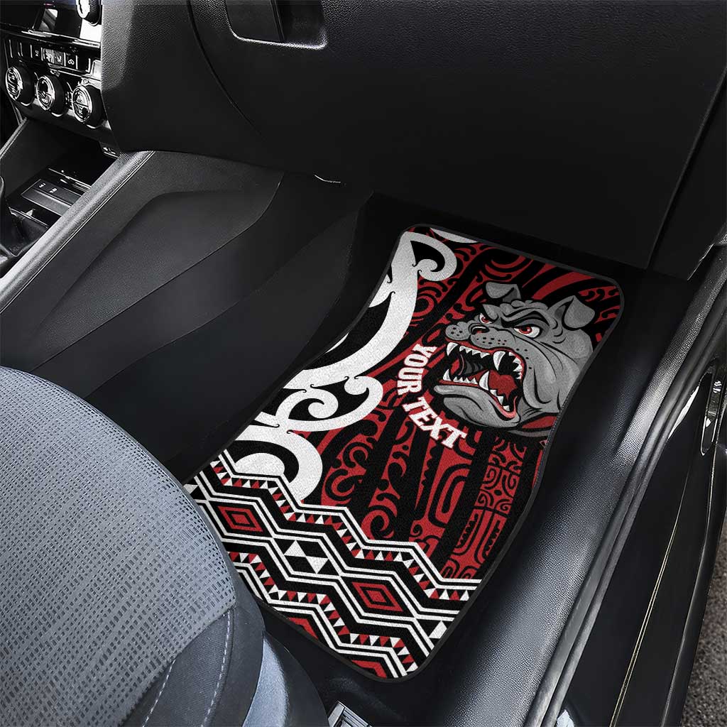 Personalised Aotearoa Bulldog Car Mats New Zealand Maori Taniko Art LT14 - Polynesian Pride