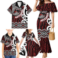 Personalised Aotearoa Bulldog Family Matching Mermaid Dress and Hawaiian Shirt New Zealand Maori Taniko Art LT14 - Polynesian Pride