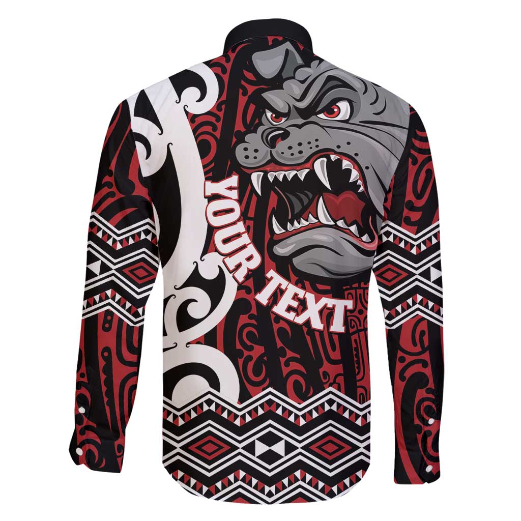 Personalised Aotearoa Bulldog Family Matching Summer Maxi Dress and Hawaiian Shirt New Zealand Maori Taniko Art LT14 - Polynesian Pride