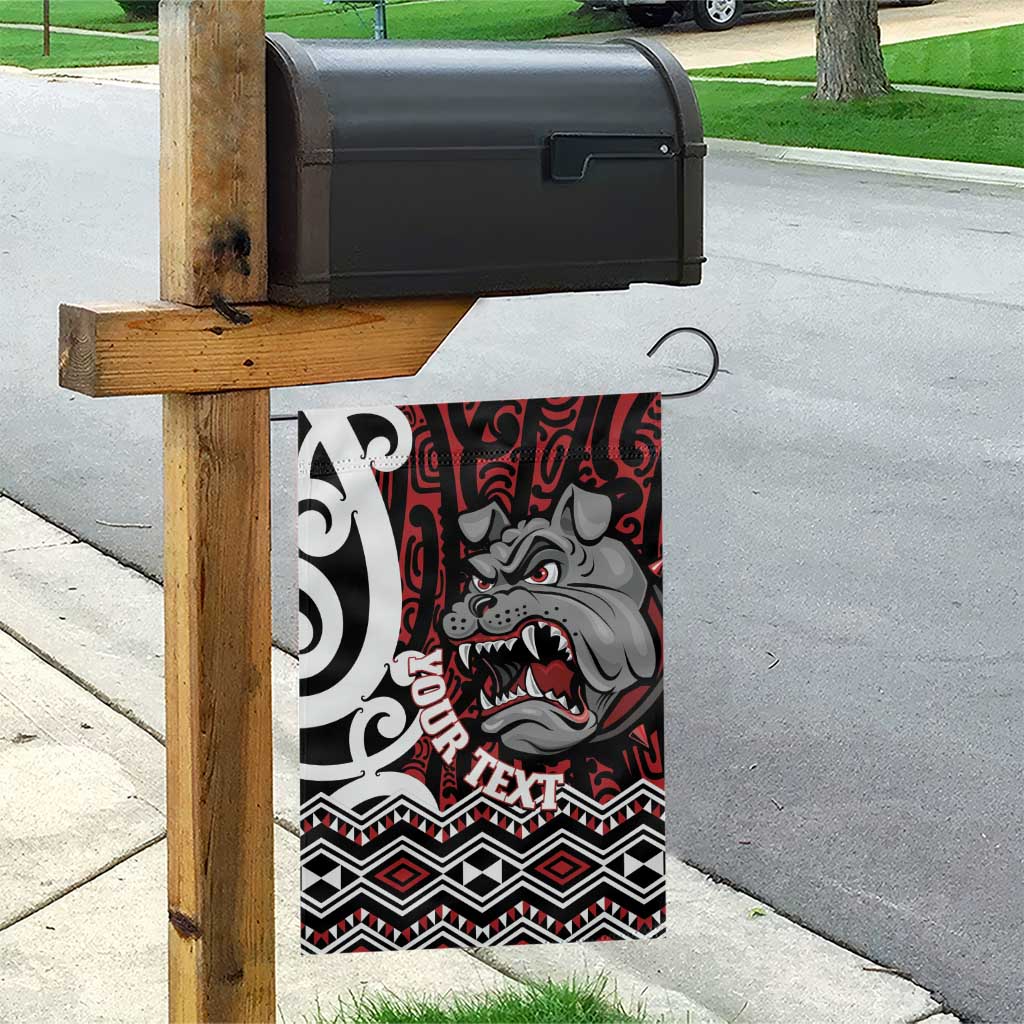 Personalised Aotearoa Bulldog Garden Flag New Zealand Maori Taniko Art LT14 - Polynesian Pride