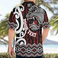 Personalised Aotearoa Bulldog Hawaiian Shirt New Zealand Maori Taniko Art LT14 - Polynesian Pride