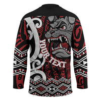 Personalised Aotearoa Bulldog Hockey Jersey New Zealand Maori Taniko Art LT14 - Polynesian Pride