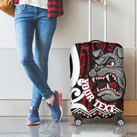 Personalised Aotearoa Bulldog Luggage Cover New Zealand Maori Taniko Art LT14 - Polynesian Pride