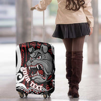 Personalised Aotearoa Bulldog Luggage Cover New Zealand Maori Taniko Art LT14 - Polynesian Pride