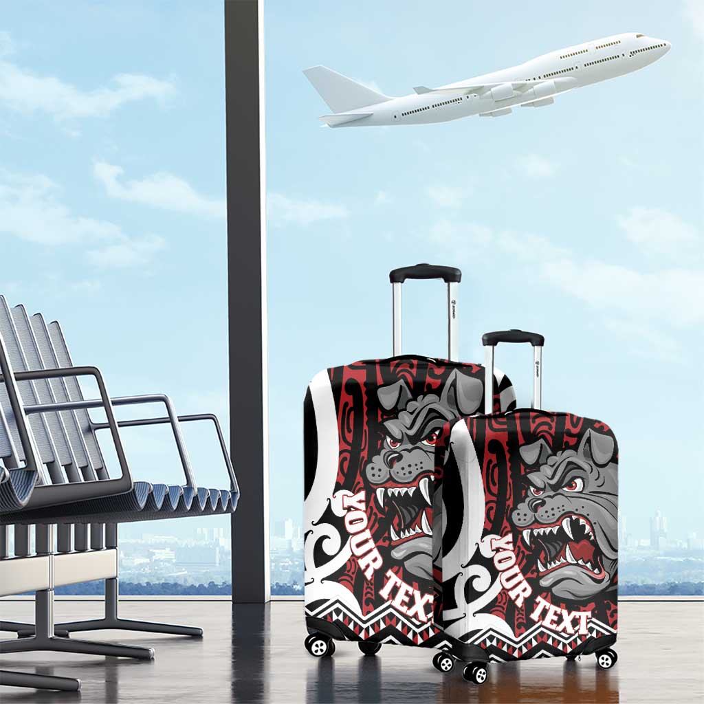 Personalised Aotearoa Bulldog Luggage Cover New Zealand Maori Taniko Art LT14 - Polynesian Pride