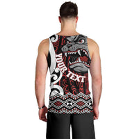 Personalised Aotearoa Bulldog Men Tank Top New Zealand Maori Taniko Art LT14 - Polynesian Pride