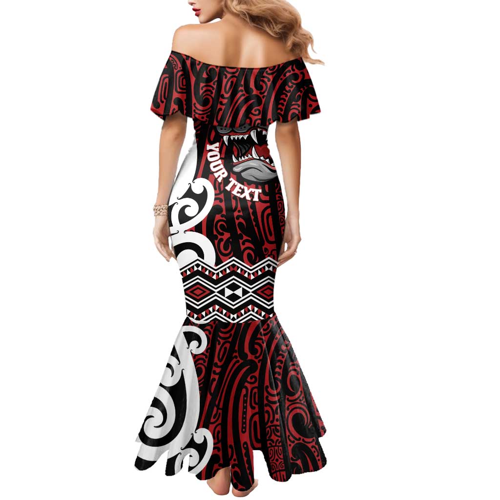 Personalised Aotearoa Bulldog Mermaid Dress New Zealand Maori Taniko Art LT14 - Polynesian Pride
