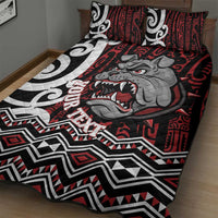Personalised Aotearoa Bulldog Quilt Bed Set New Zealand Maori Taniko Art LT14 - Polynesian Pride
