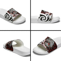 Personalised Aotearoa Bulldog Slide Sandals New Zealand Maori Taniko Art LT14 - Polynesian Pride