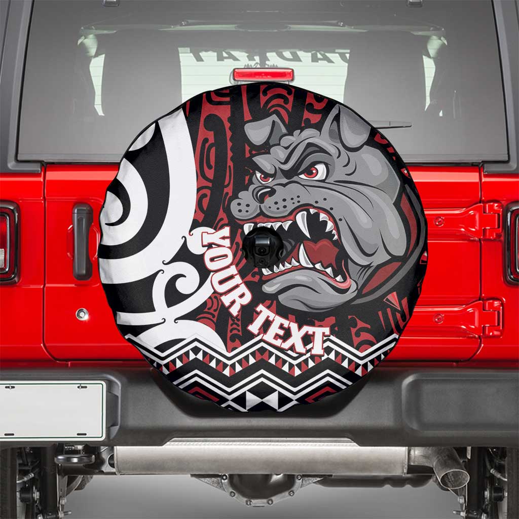 Personalised Aotearoa Bulldog Spare Tire Cover New Zealand Maori Taniko Art LT14 - Polynesian Pride