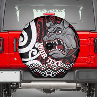 Personalised Aotearoa Bulldog Spare Tire Cover New Zealand Maori Taniko Art LT14 - Polynesian Pride