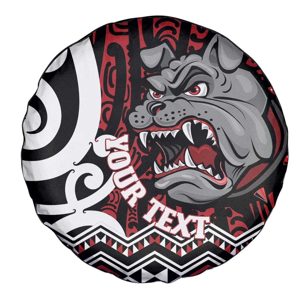 Personalised Aotearoa Bulldog Spare Tire Cover New Zealand Maori Taniko Art LT14 - Polynesian Pride