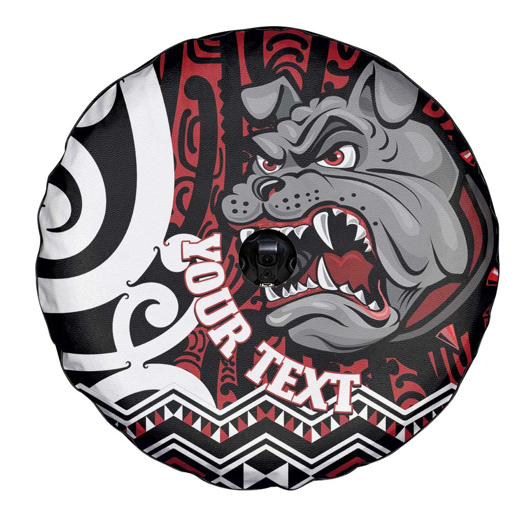 Personalised Aotearoa Bulldog Spare Tire Cover New Zealand Maori Taniko Art LT14 - Polynesian Pride