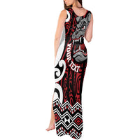 Personalised Aotearoa Bulldog Tank Maxi Dress New Zealand Maori Taniko Art LT14 - Polynesian Pride