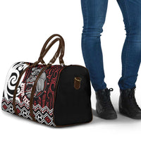 Personalised Aotearoa Bulldog Travel Bag New Zealand Maori Taniko Art LT14 - Polynesian Pride