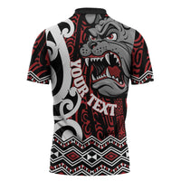 Personalised Aotearoa Bulldog Zipper Polo Shirt New Zealand Maori Taniko Art - Polynesian Pride