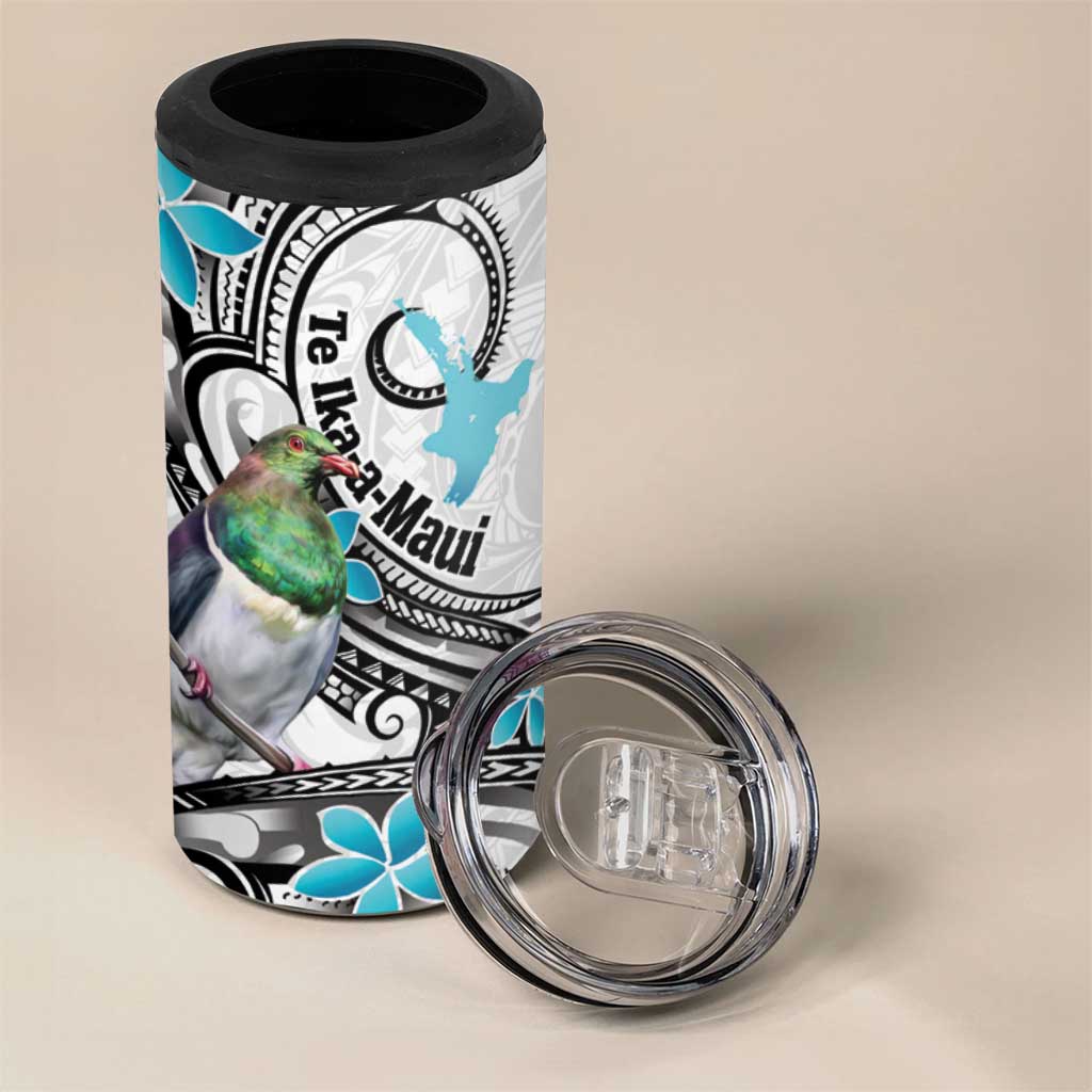 Aotearoa Te Ika-a-Maui 4 in 1 Can Cooler Tumbler South Island Kekeru Maori Koru LT14 - Polynesian Pride
