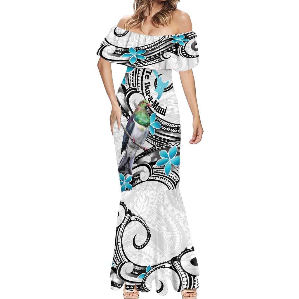 Aotearoa Te Ika-a-Maui Mermaid Dress South Island Kekeru Maori Koru LT14 - Polynesian Pride