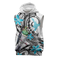 Aotearoa Te Ika-a-Maui Sleeveless Hoodie South Island Kekeru Maori Koru LT14 White - Polynesian Pride