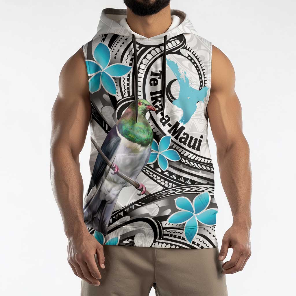 Aotearoa Te Ika-a-Maui Sleeveless Hoodie South Island Kekeru Maori Koru LT14 - Polynesian Pride
