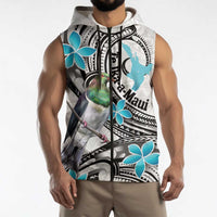 Aotearoa Te Ika-a-Maui Sleeveless Zip Hoodie South Island Kekeru Maori Koru LT14 - Polynesian Pride