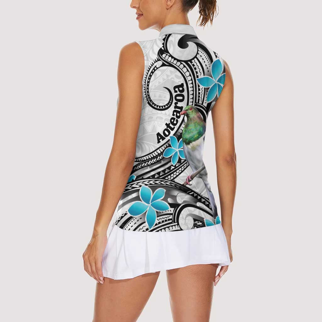 Aotearoa Te Ika-a-Maui Women Sleeveless Polo Shirt South Island Kekeru Maori Koru LT14 - Polynesian Pride