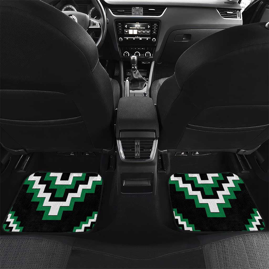 Green Aotearoa Taniko Poutama Patikitiki Car Mats