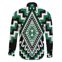 Green Aotearoa Taniko Poutama Patikitiki Family Matching Puletasi and Hawaiian Shirt LT14 - Polynesian Pride