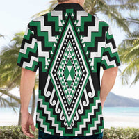 Green Aotearoa Taniko Poutama Patikitiki Hawaiian Shirt