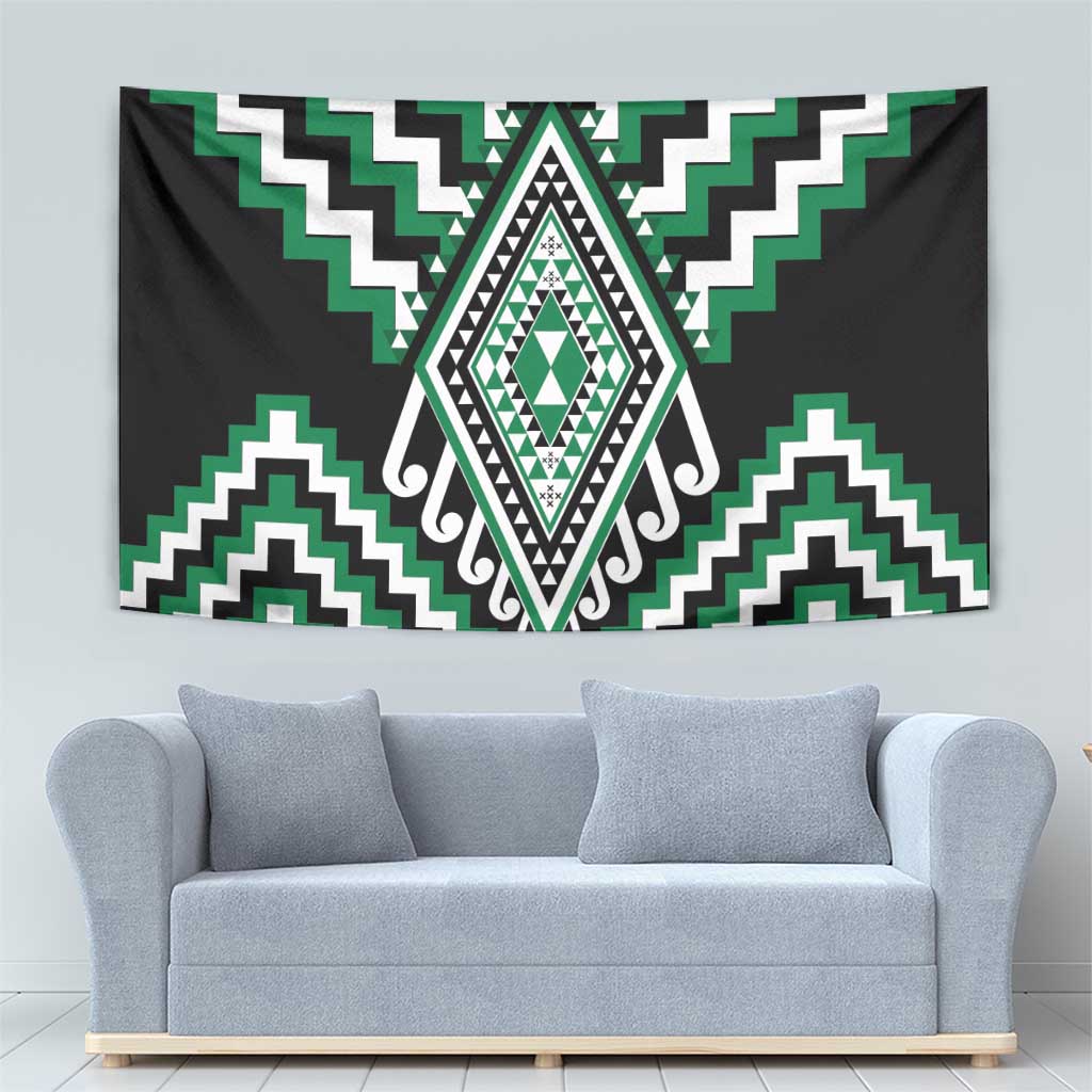 Green Aotearoa Taniko Poutama Patikitiki Tapestry LT14 - Polynesian Pride