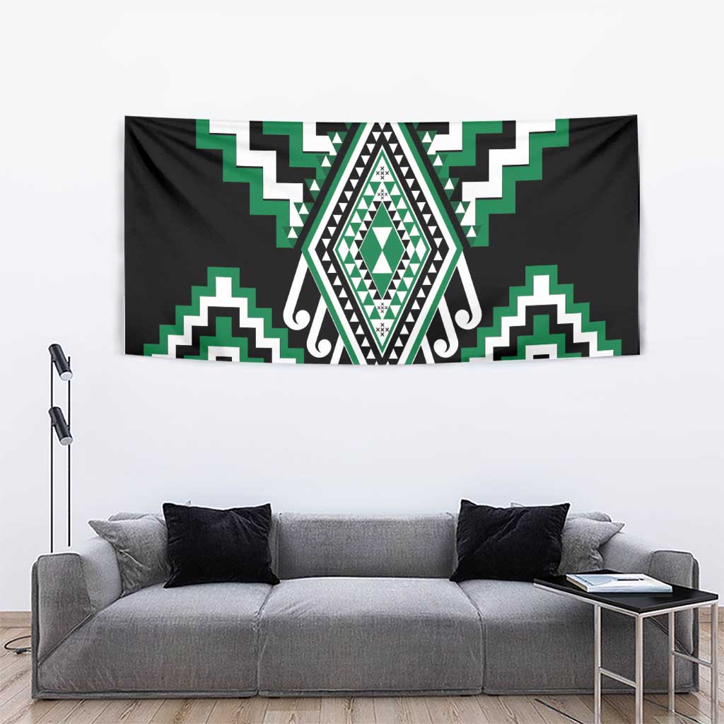 Green Aotearoa Taniko Poutama Patikitiki Tapestry LT14 - Polynesian Pride