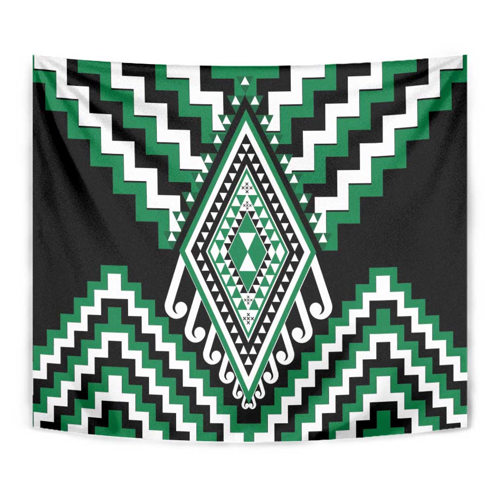 Green Aotearoa Taniko Poutama Patikitiki Tapestry LT14 - Polynesian Pride