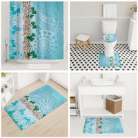 Cook Islands Tiare Maori With Conch Shell Bathroom Set Pasifika Fest Polynesian Tattoo Turquoise LT14 - Polynesian Pride